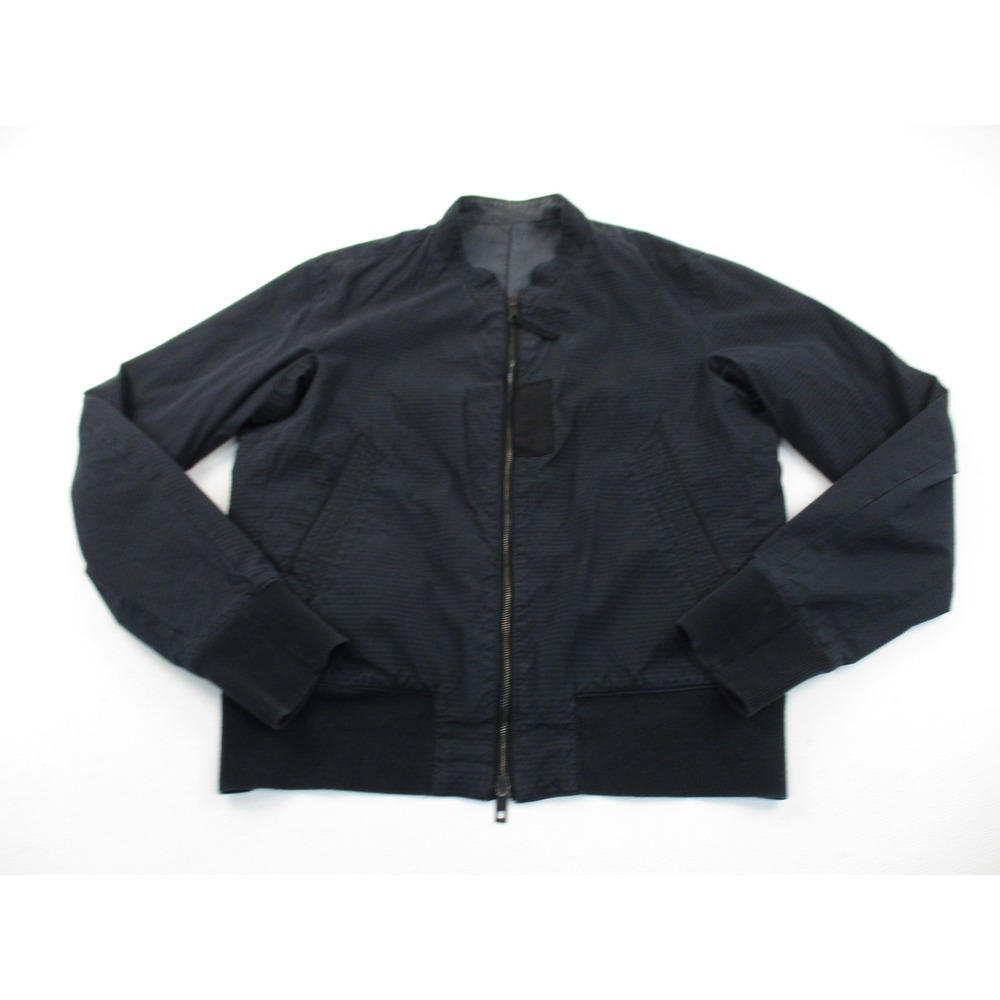 Rag & Bone Bomber Jacket Men M Grey Navy Reversible Full Zip Utility Relaxed Fit